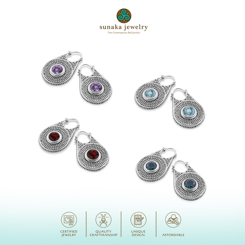 Anting Hoop Perak Koleksi Jawan Keliling Sterling Silver 925
