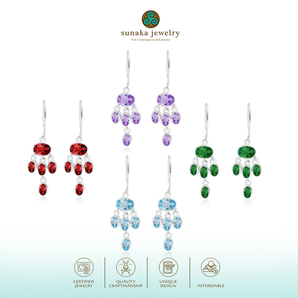 Anting Dangling Chandelier Long 2 Perak 925 Koleksi Alleania