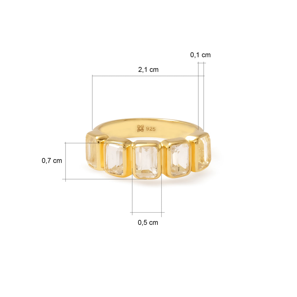 Cincin 5 Perak 925 Koleksi Brillo