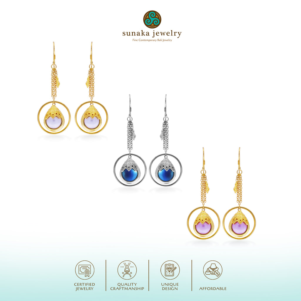 Anting Dangling Perak 925 Koleksi Mutiara Mandalika