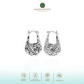 925 Silver Hollow Hoop Earrings Bhineka Collection