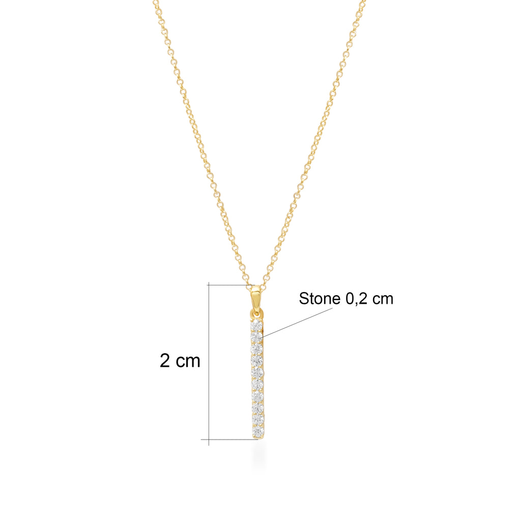 Kalung Duo Pendant Perak 925 Koleksi Azzura