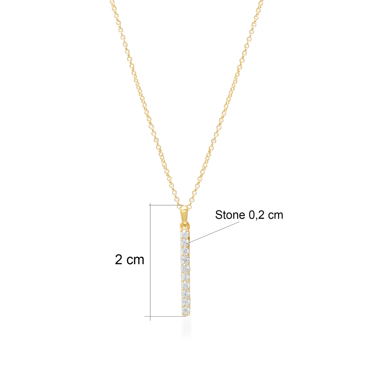 Kalung Duo Pendant Perak 925 Koleksi Azzura