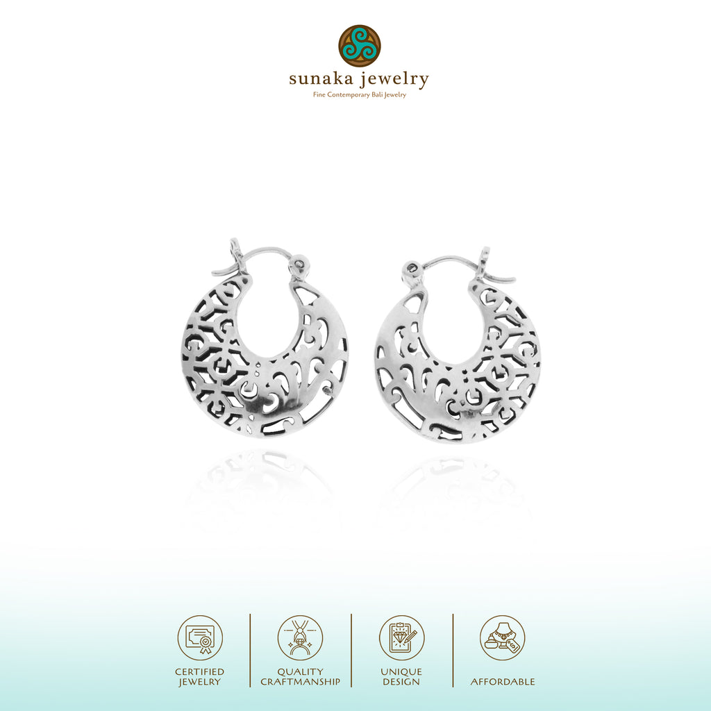 Anting Hoop Perak 925 Koleksi Bhineka