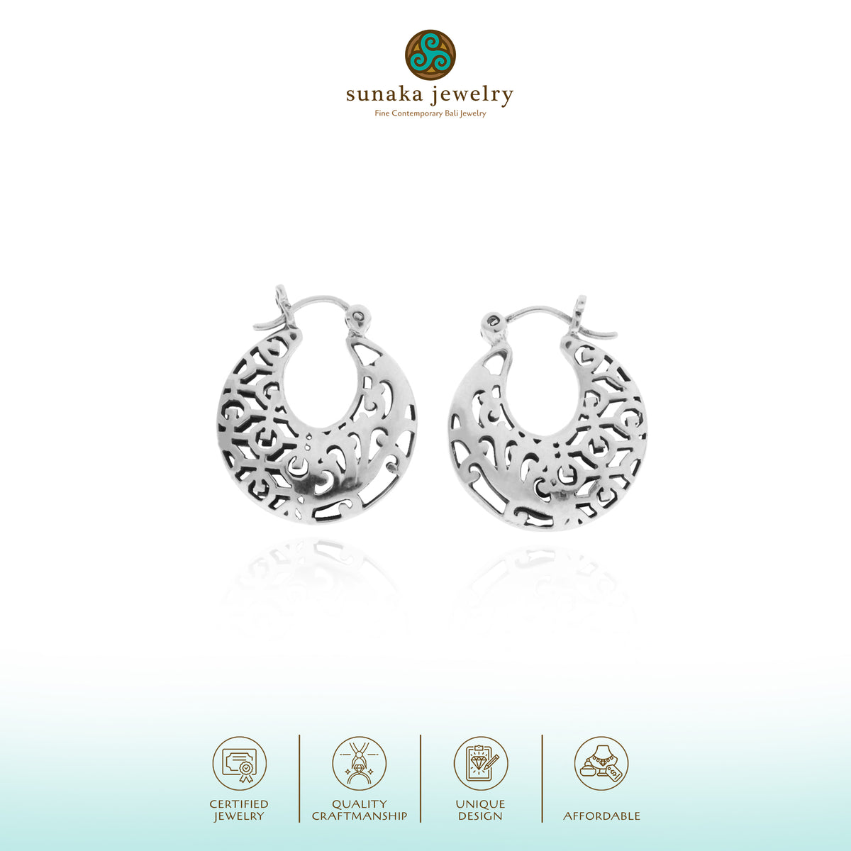 Anting Hoop Perak 925 Koleksi Bhineka