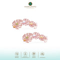 925 Silver Monstera Climber Earrings Rose Gold Plated
