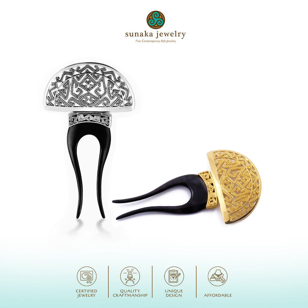 925 Silver Brooch Songket Collection Sterling Silver