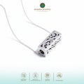 Silver 925 Cuboid Sawtooth Collection Pendant (Chain Not Included)