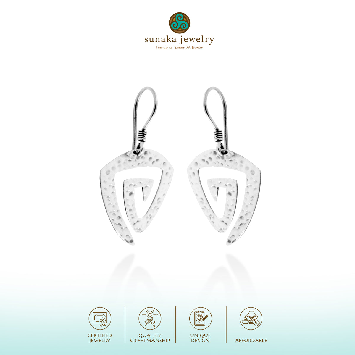Anting Dangling Perak 925 Koleksi Getokan