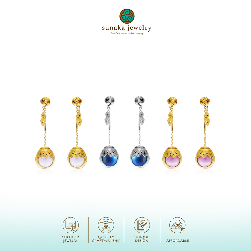 Anting Drop Perak 925 Koleksi Mutiara Mandalika