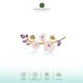 925 Silver Brooch Gold Plated Orchid Collection