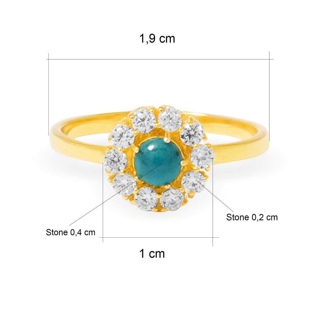 Cincin Flower Perak 925 Koleksi Azzura