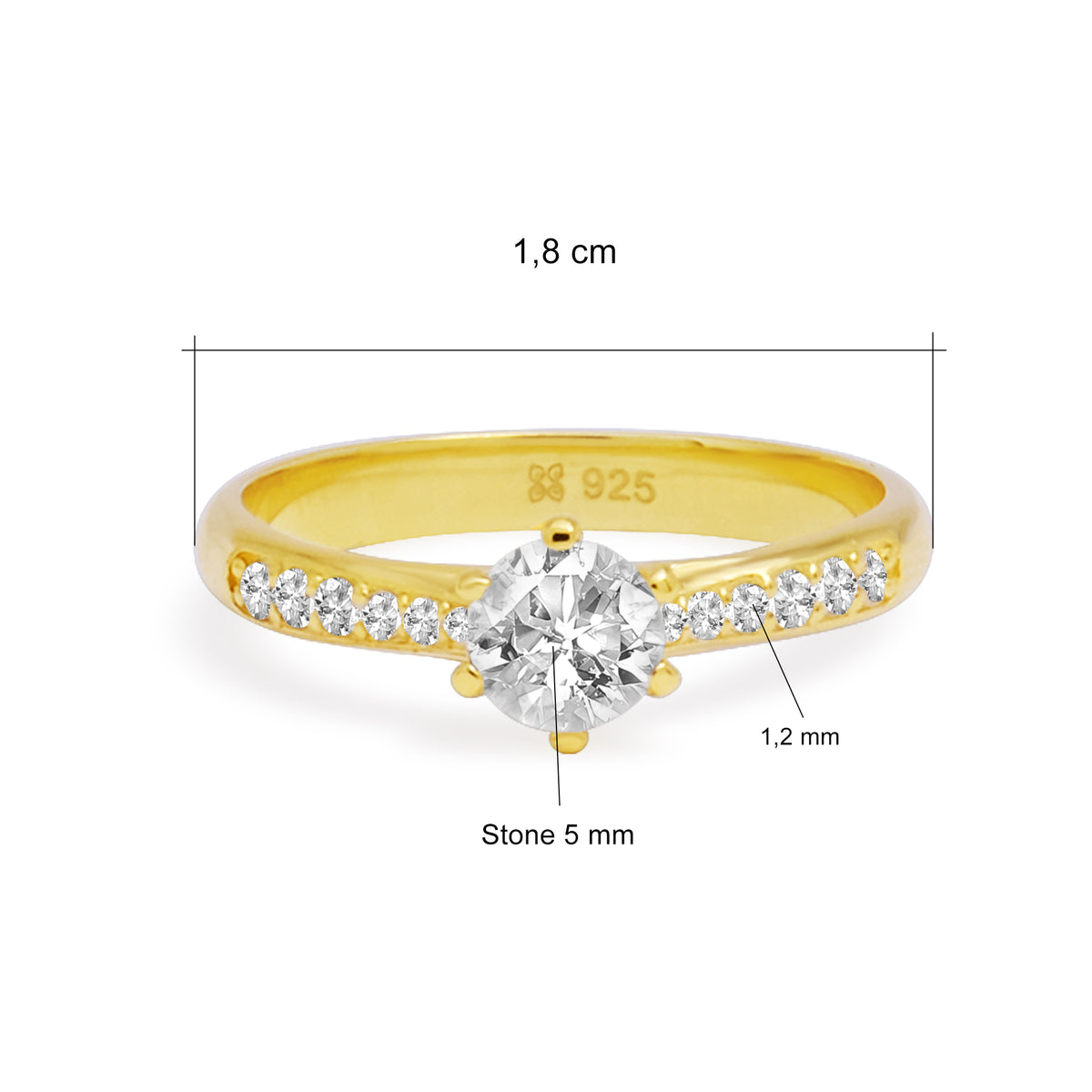 Cincin Couple Pave Solitaire Perak 925 Koleksi Amoria