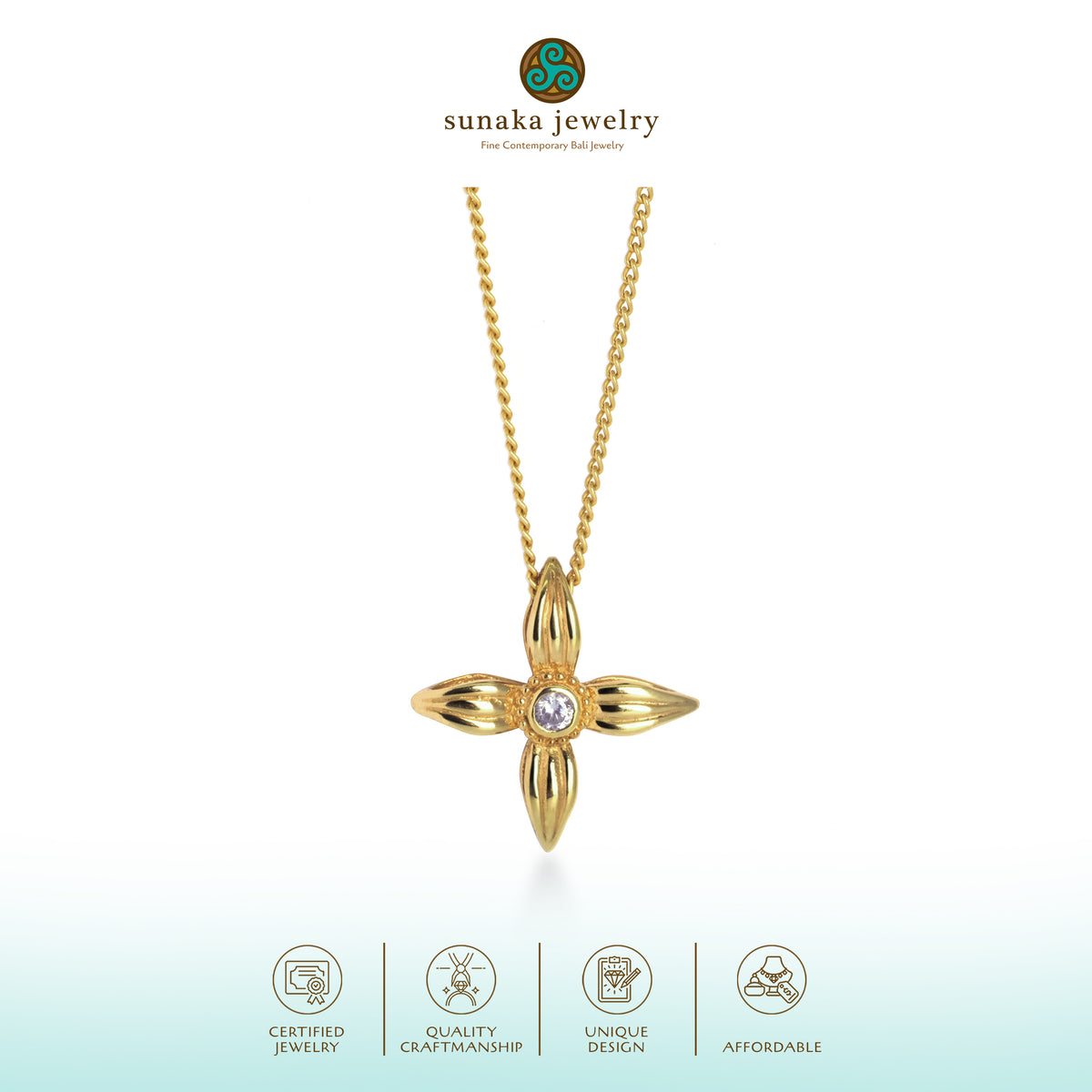 Liontin Perak 925 Dainty Koleksi Asoka Sterling Silver
