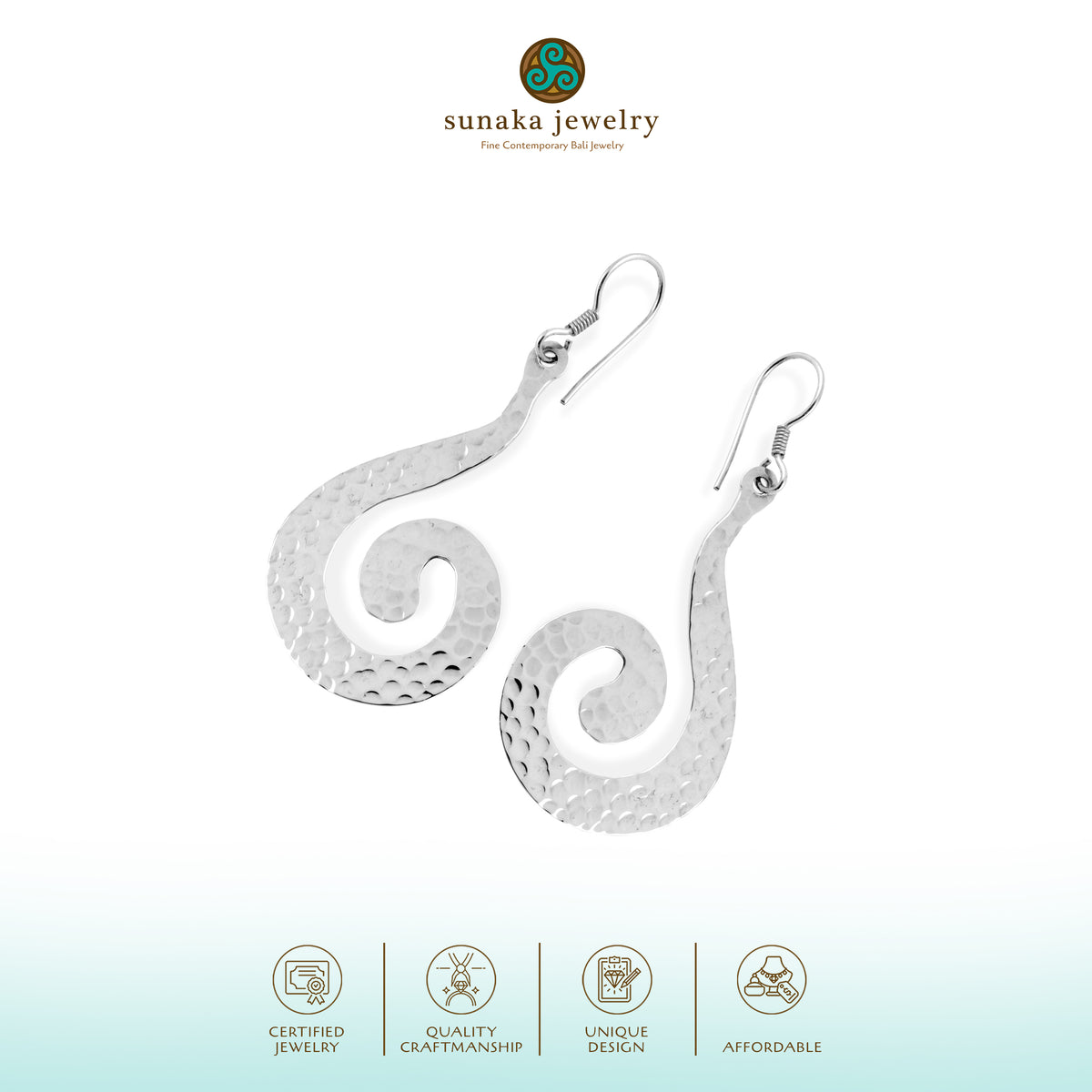 Anting Dangling Perak 925 Koleksi Getokan
