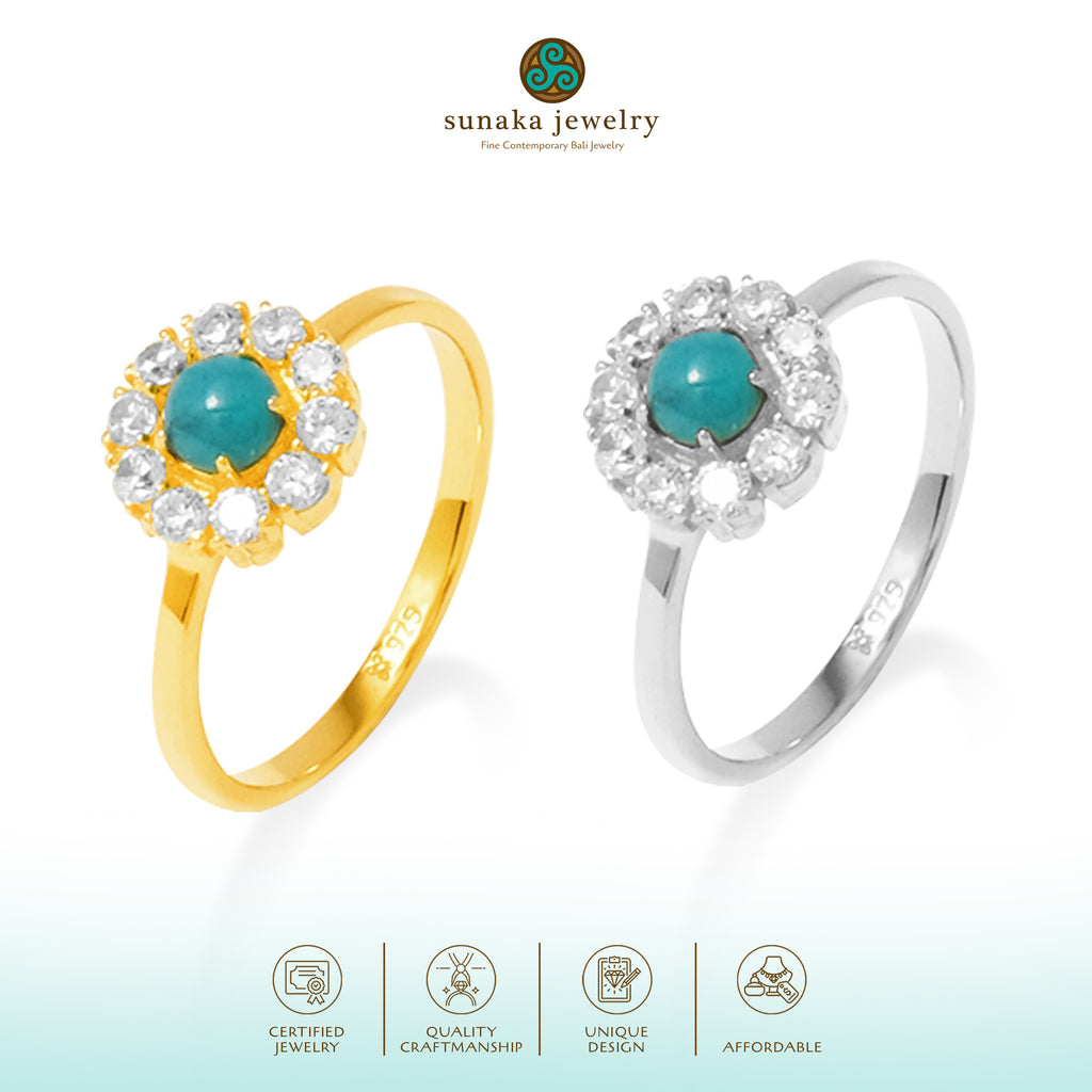 Cincin Flower Perak 925 Koleksi Azzura