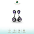 Stud Earrings With Gemstone in 925 Silver Jawan Gunung Collections/E.389