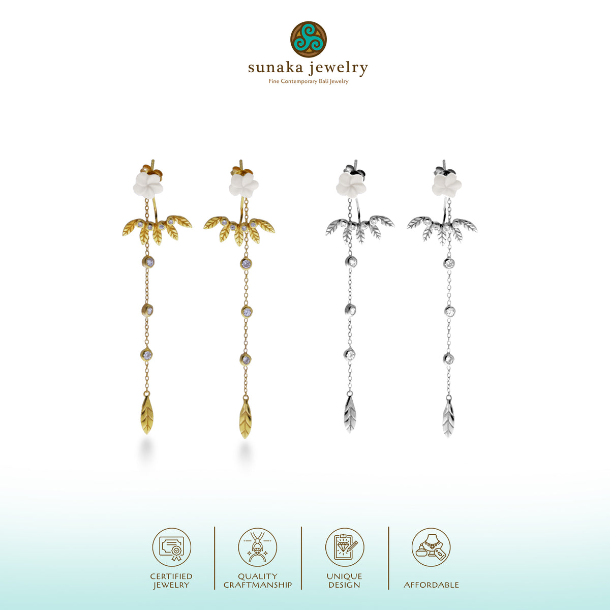 Anting Perak 925 Koleksi Jepun Multi Fungsi Sterling SIlver