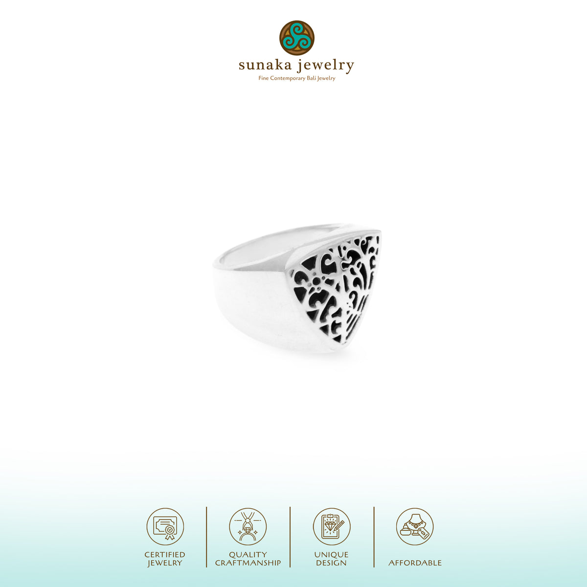 Bhinneka Collection 925 Silver Signet Ring