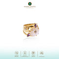 925 Silver Orchid Collection Gold Plated Band Ring
