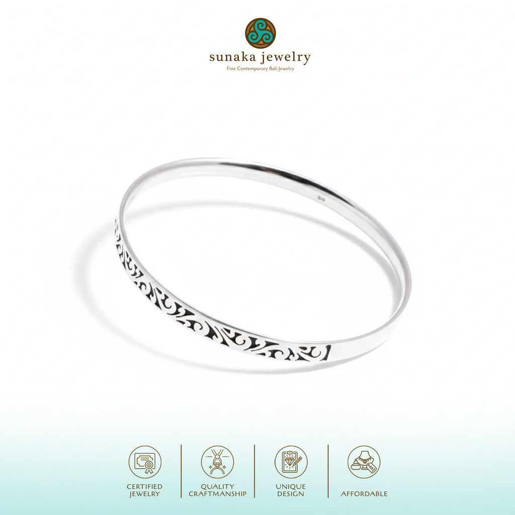 Gelang Bangle Perak 925 Koleksi Gergajian