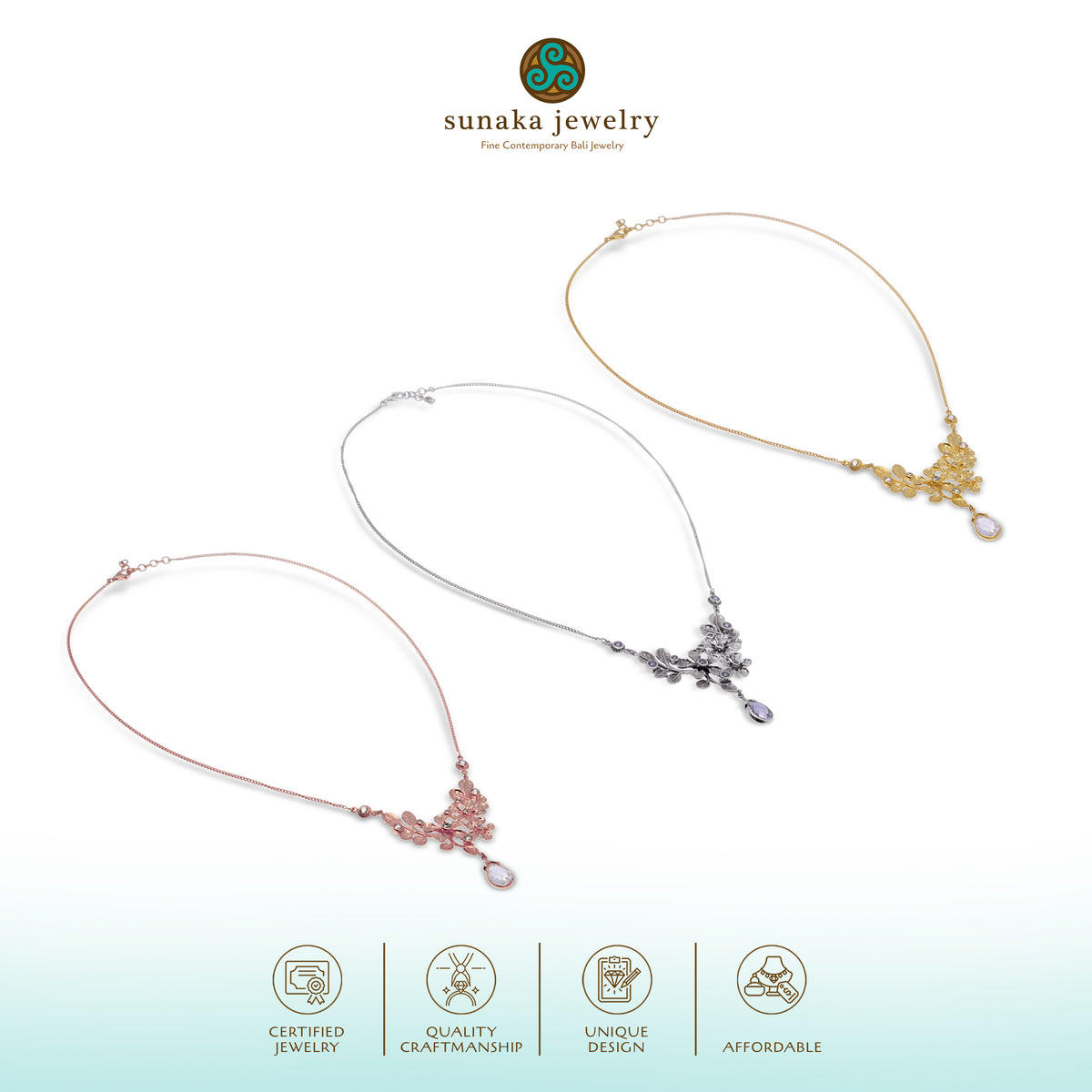 Kalung Perak 925 Koleksi Flamboyan