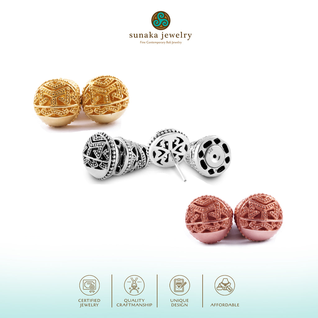 Anting Subeng Kecil Perak 925 Koleksi Songket Bali