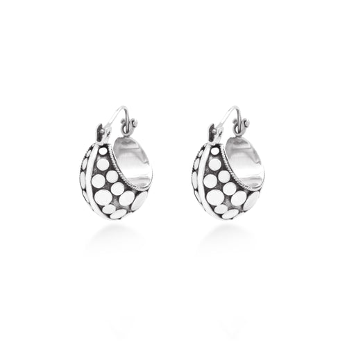 Jawan Geplak Silver Hoop Earrings