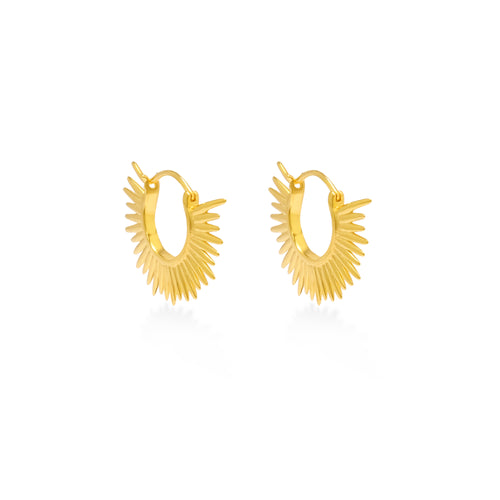 Sunburn Collection Gold Plated Sterling Silver 925 Earrings