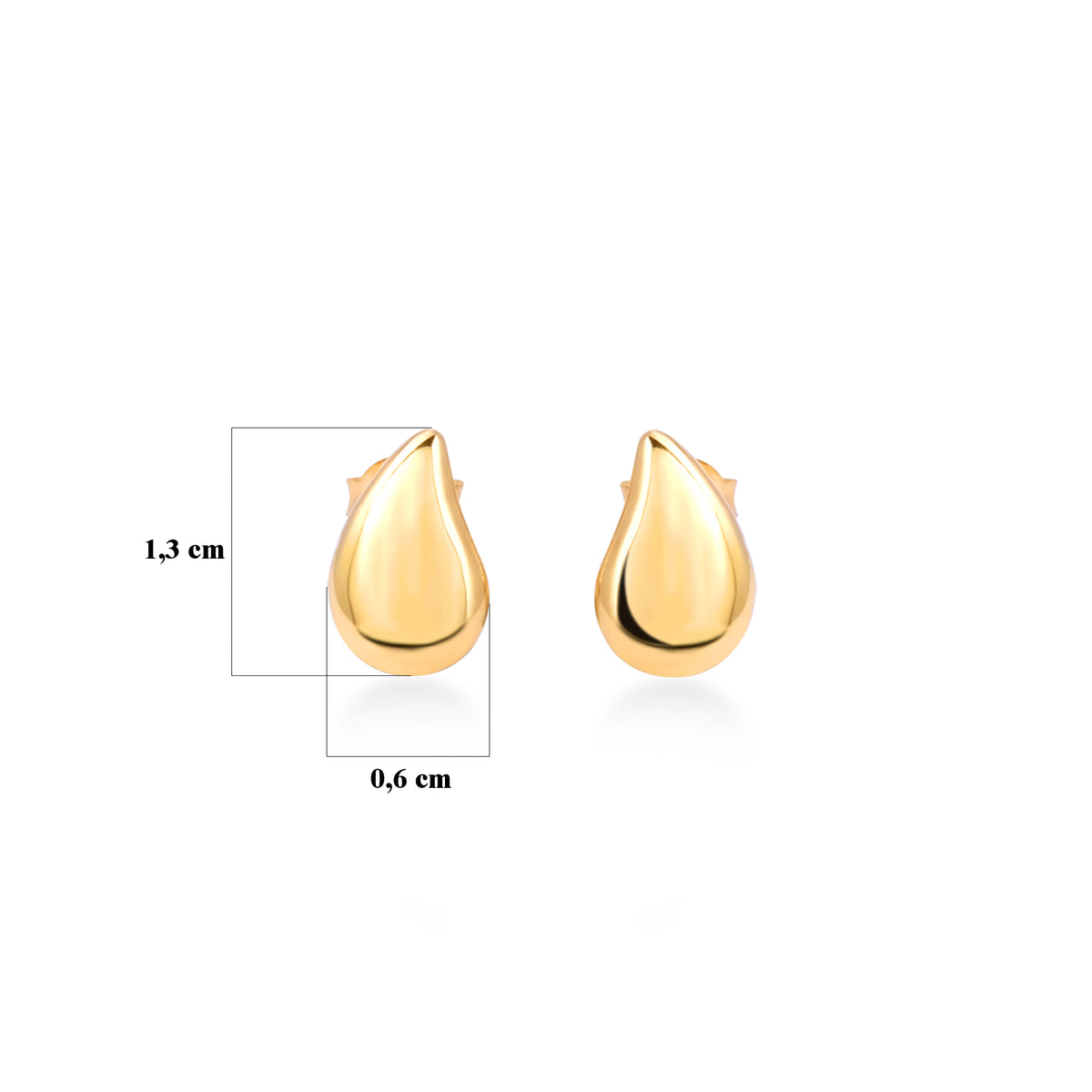 Elara Drop Stud Earrings Collection Sterling Silver 925 Gold Plated