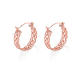 925 Silver Woven Rose Gold Plated Earrings Collection