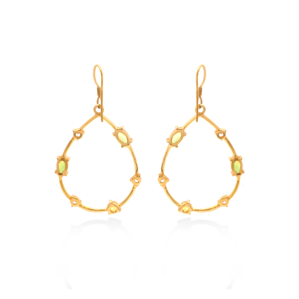 Anting Silver Dangle Koleksi Prong Sterling Silver 925 Gold Plated