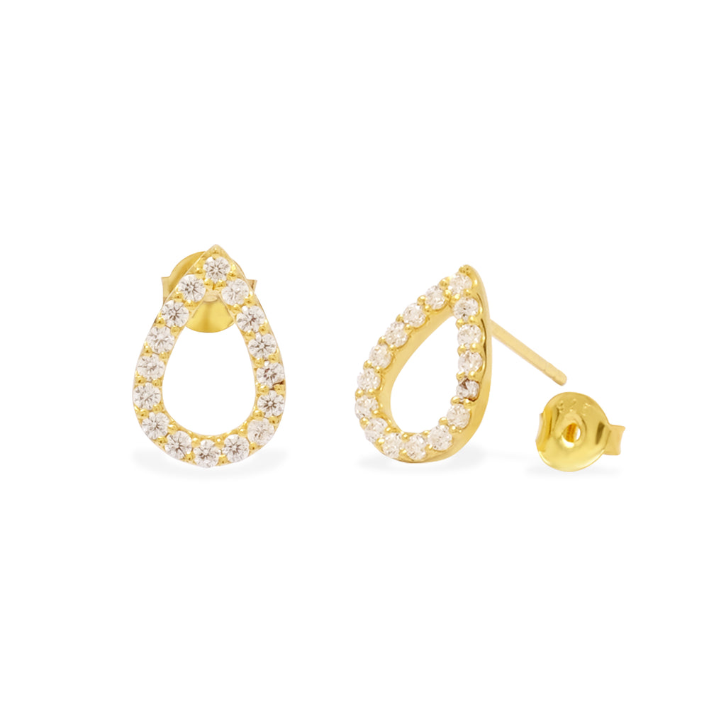 Anting Stud Koleksi Pears Sterling Silver 925 Gold Plated