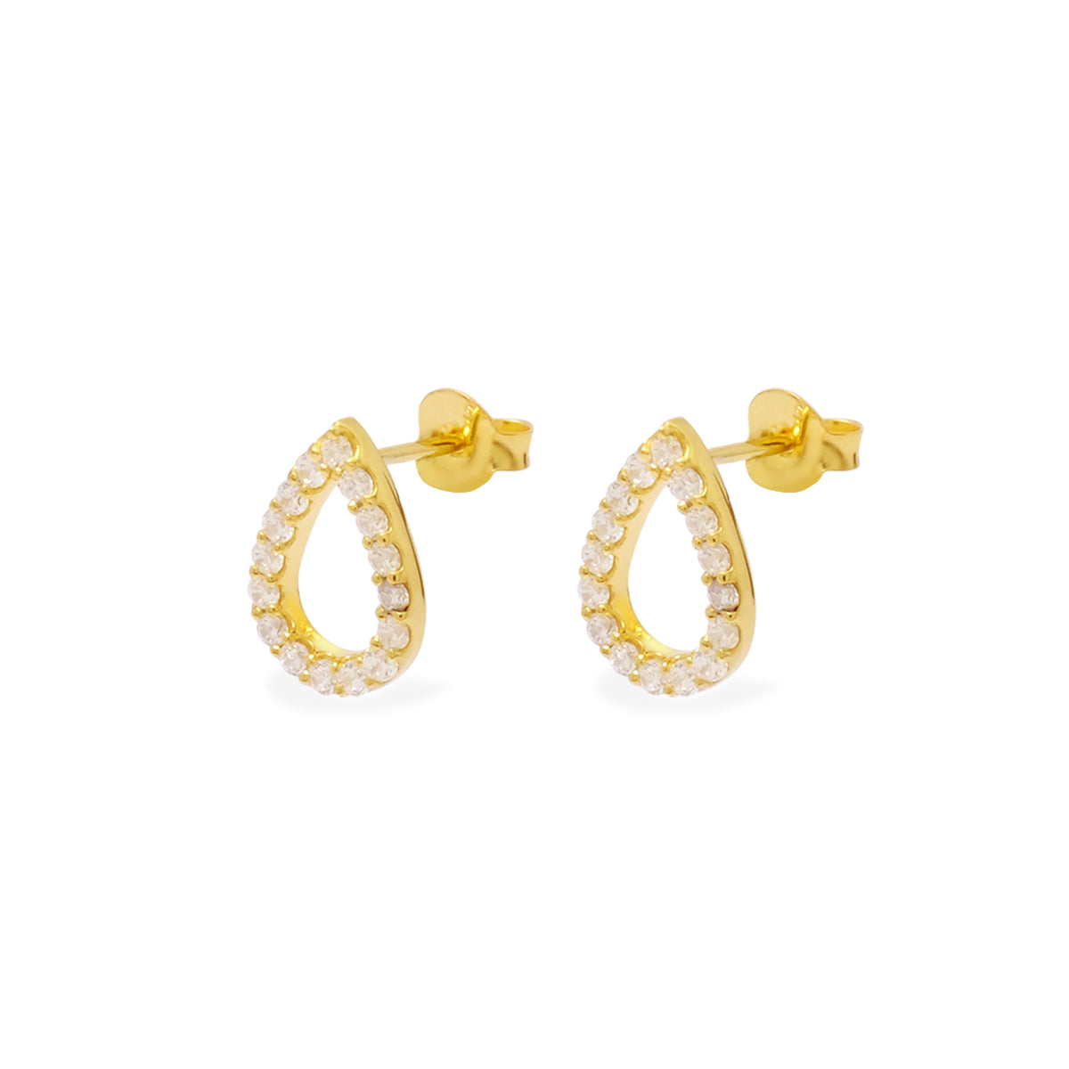 Anting Stud Koleksi Pears Sterling Silver 925 Gold Plated