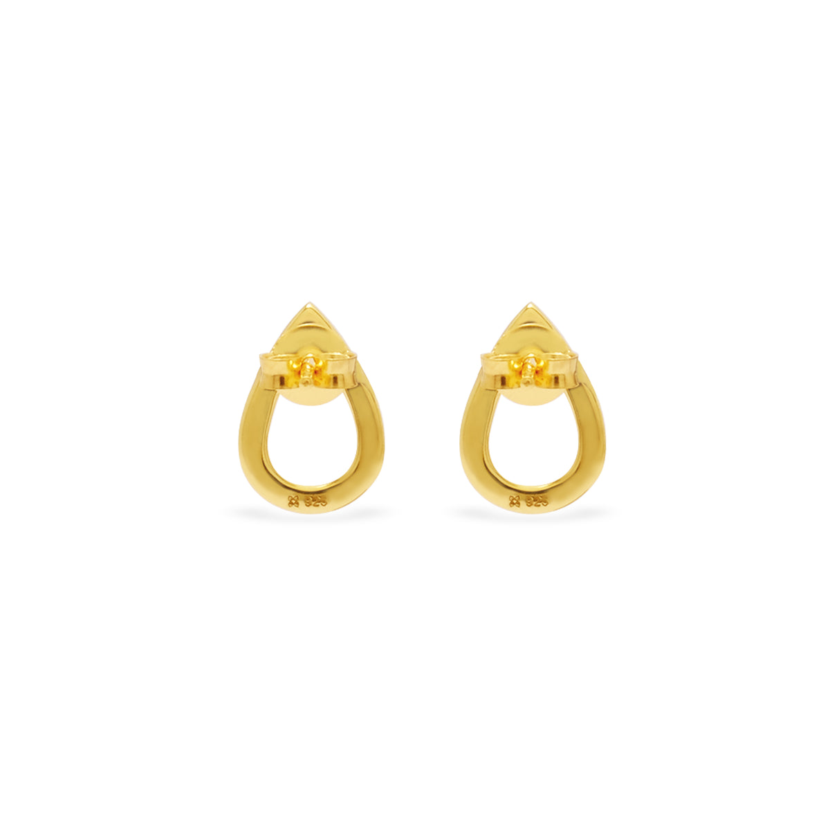 Anting Stud Koleksi Pears Sterling Silver 925 Gold Plated