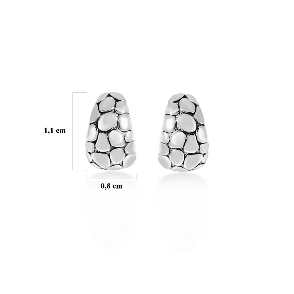 Anting Stud Koleksi Pebble Sterling Silver 925