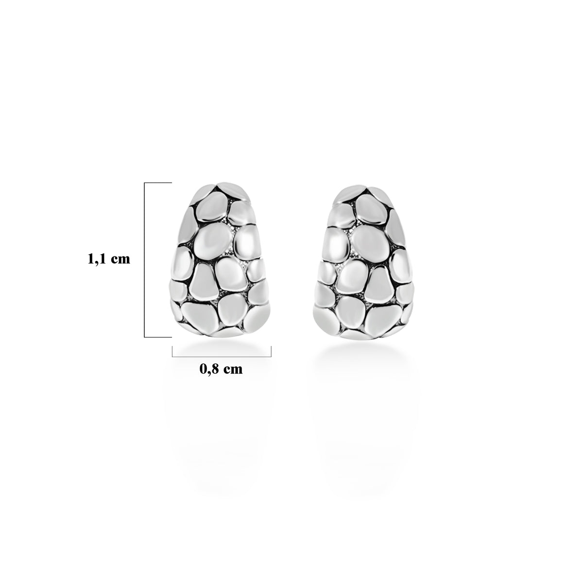 Anting Stud Koleksi Pebble Sterling Silver 925