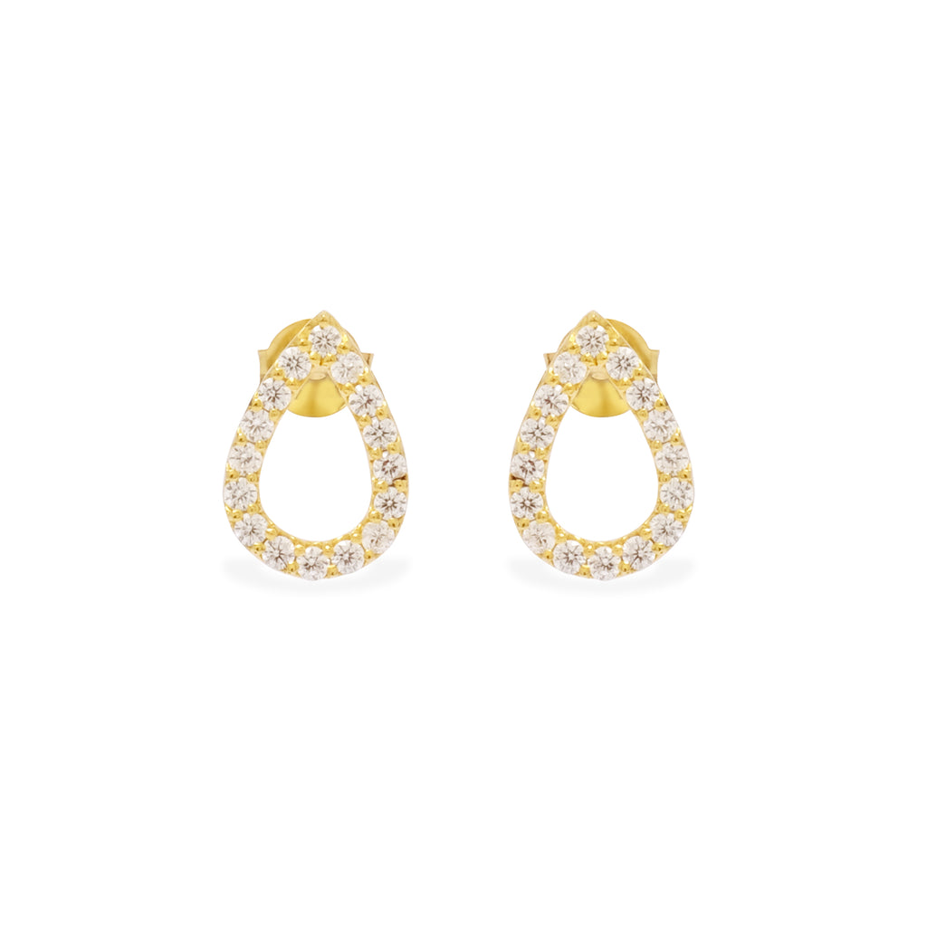 Anting Stud Koleksi Pears Sterling Silver 925 Gold Plated