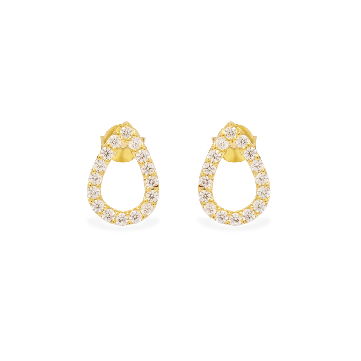 Anting Stud Koleksi Pears Sterling Silver 925 Gold Plated