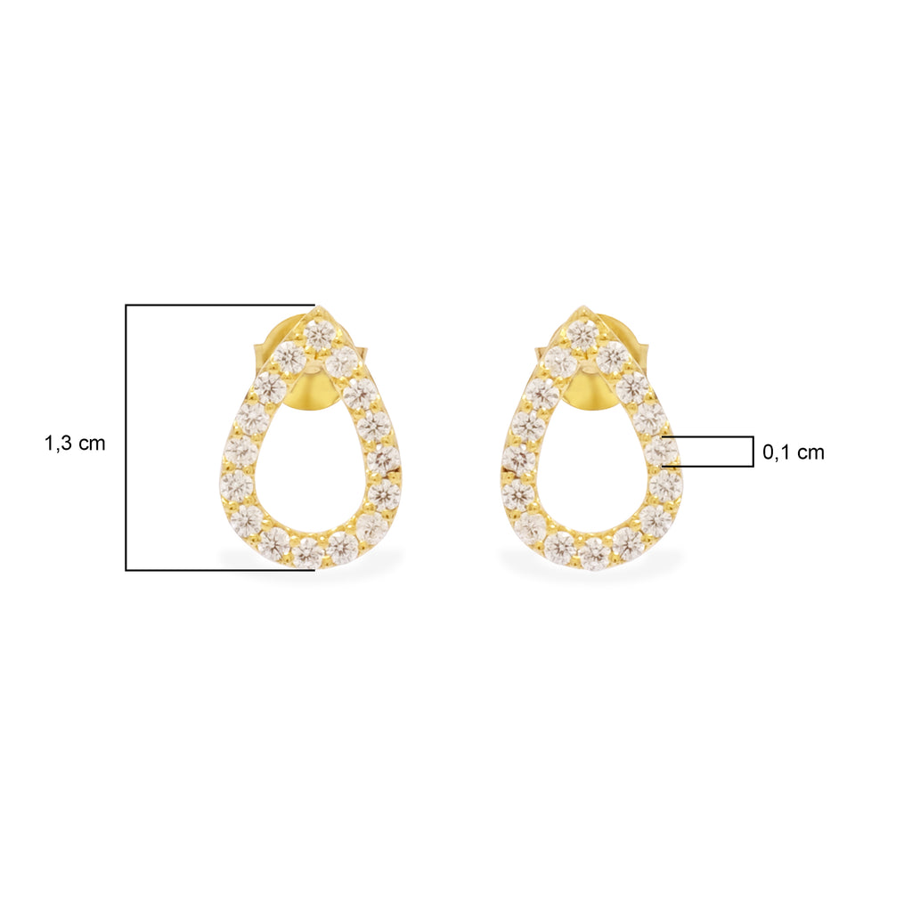 Anting Stud Koleksi Pears Sterling Silver 925