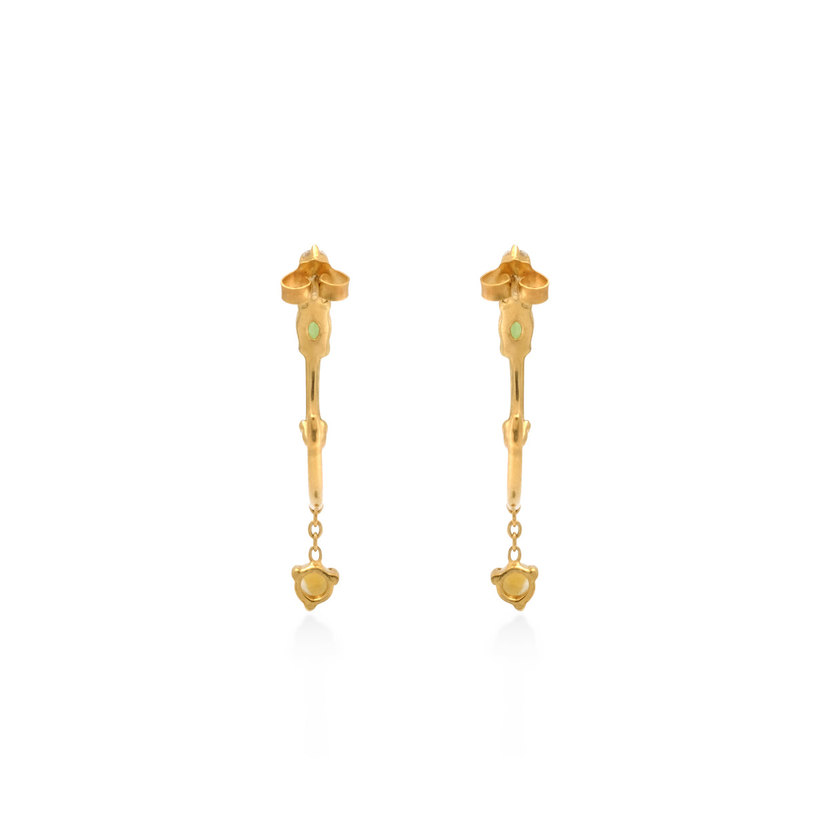 Anting Silver Hoop Koleki Prong Sterling Silver 925 Gold Plated