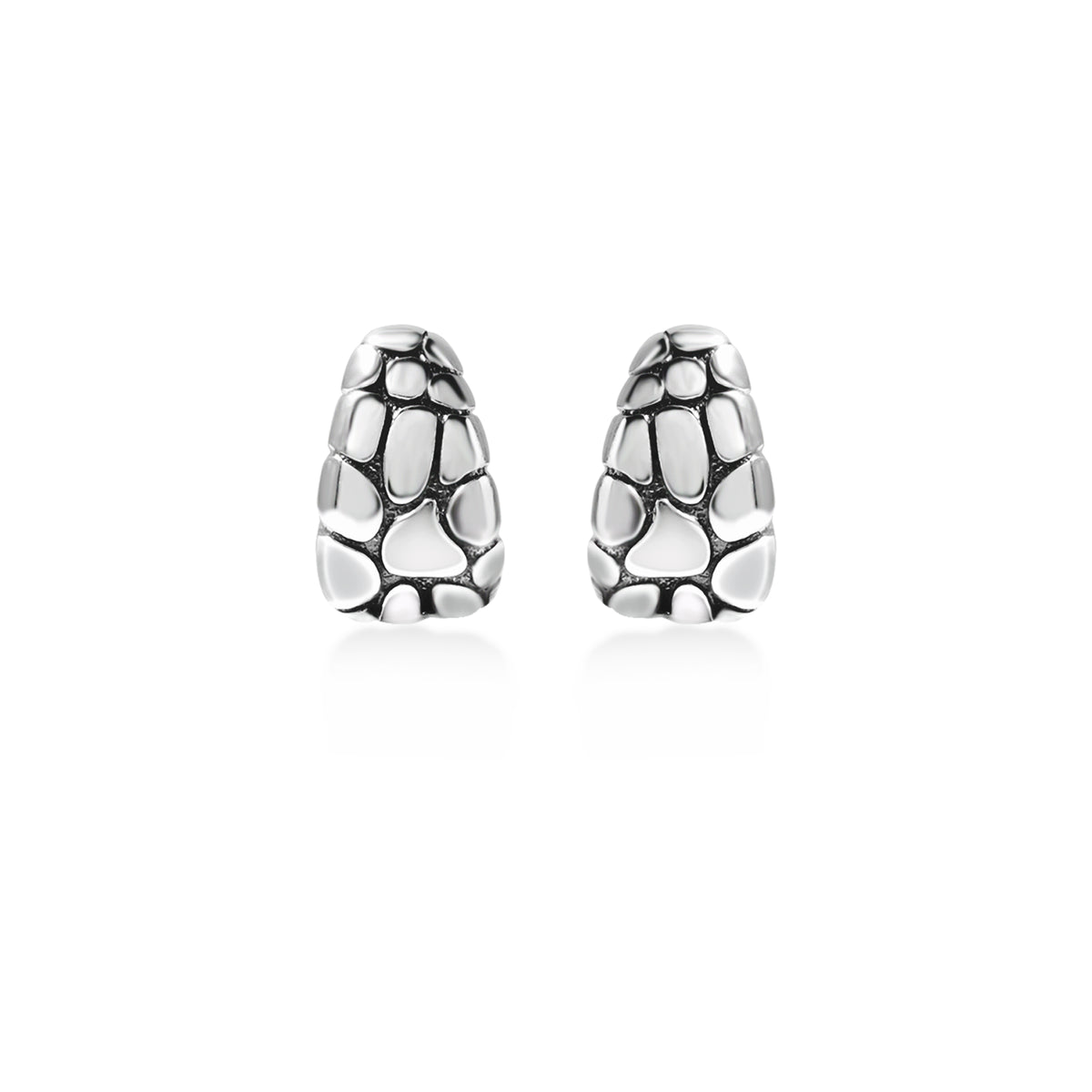 Anting Clip Koleksi Pebble Sterling Silver 925
