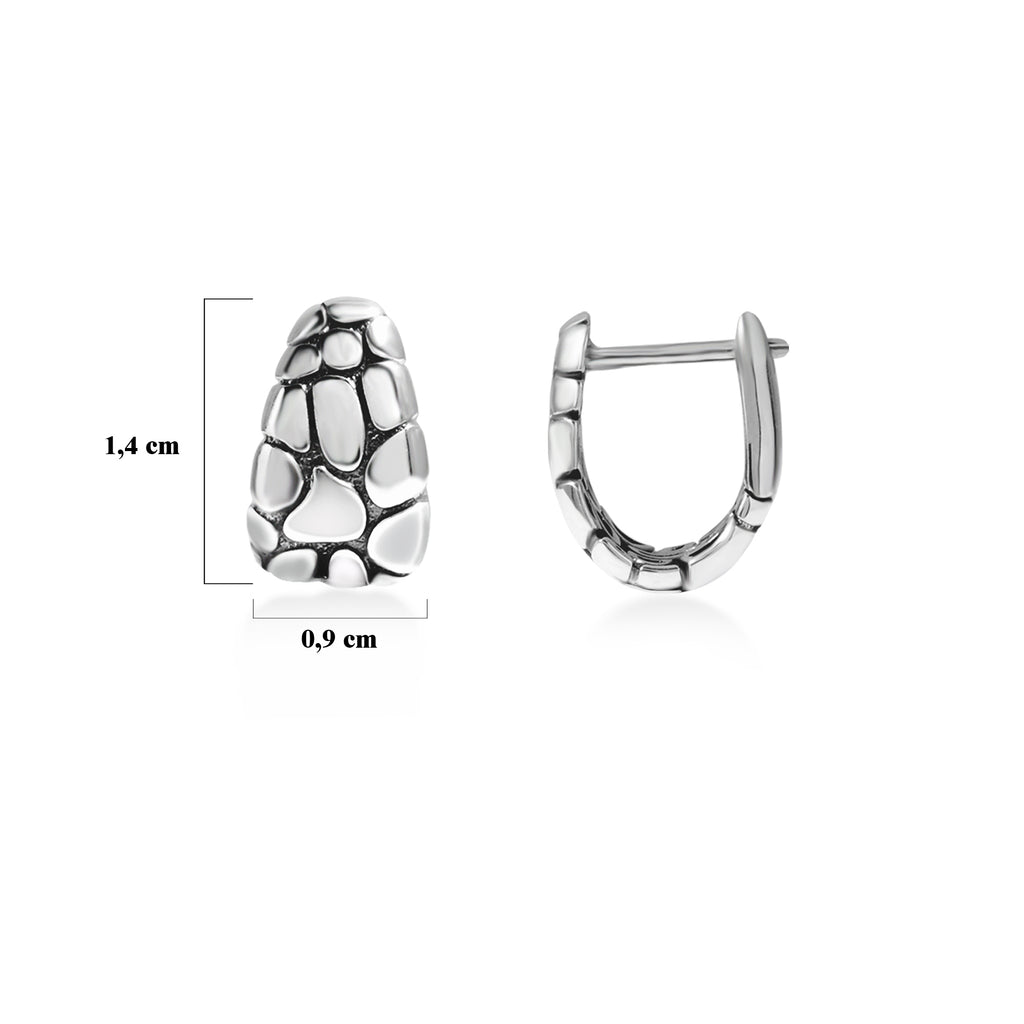 Anting Clip Koleksi Pebble Sterling Silver 925
