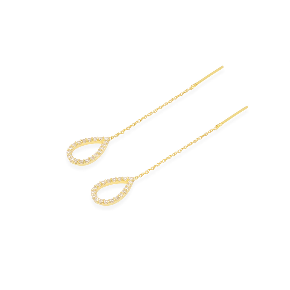 Anting Threader Gold Plated Koleksi Pears Sterling Silver 925