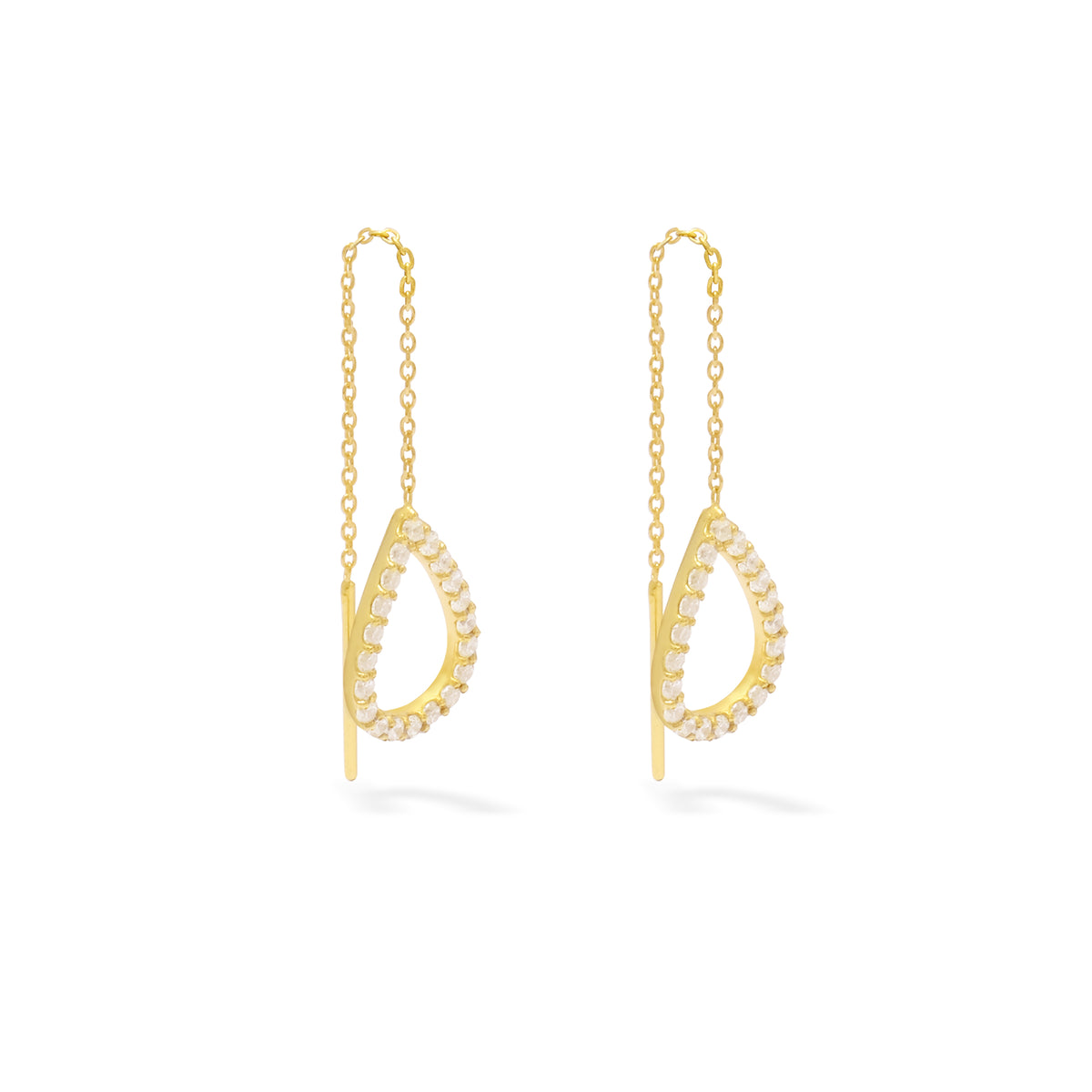 Anting Threader Gold Plated Koleksi Pears Sterling Silver 925