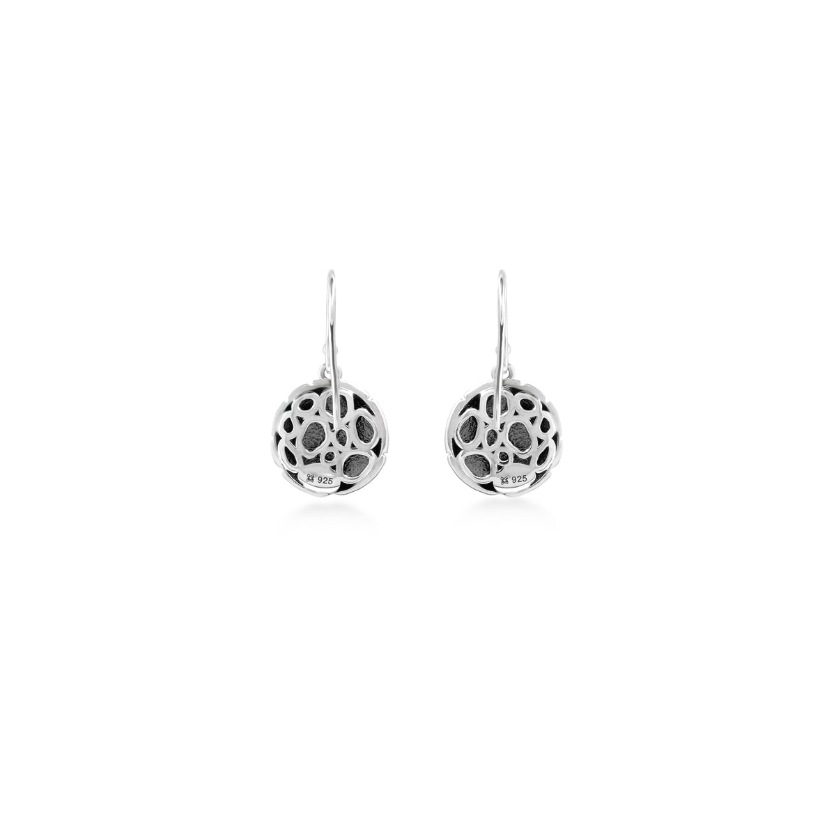 Anting Dangling Round Koleksi Pebble Sterling Silver 925