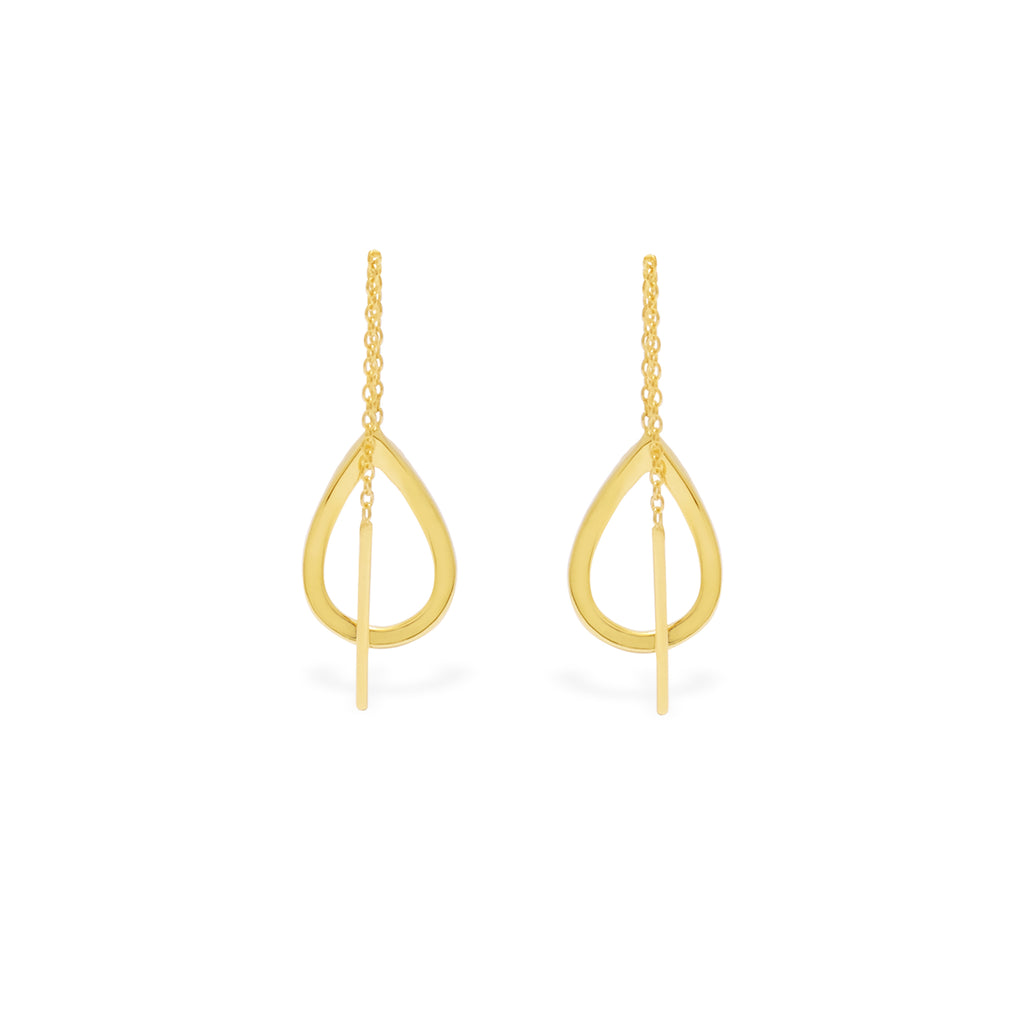 Anting Threader Gold Plated Koleksi Pears Sterling Silver 925