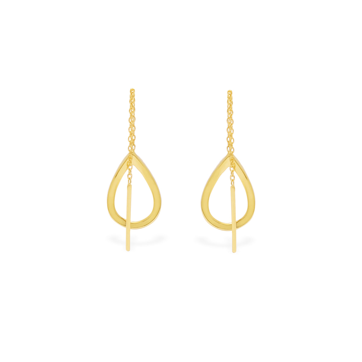 Anting Threader Gold Plated Koleksi Pears Sterling Silver 925