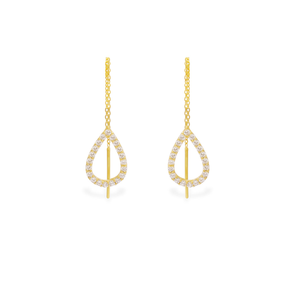 Anting Threader Gold Plated Koleksi Pears Sterling Silver 925