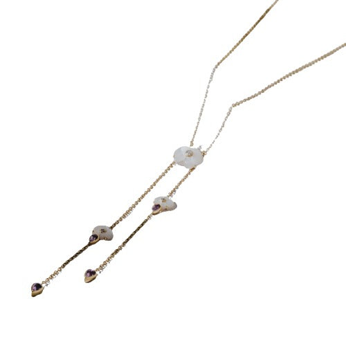 925 Silver Orchid Collection Gold Plated Necklace